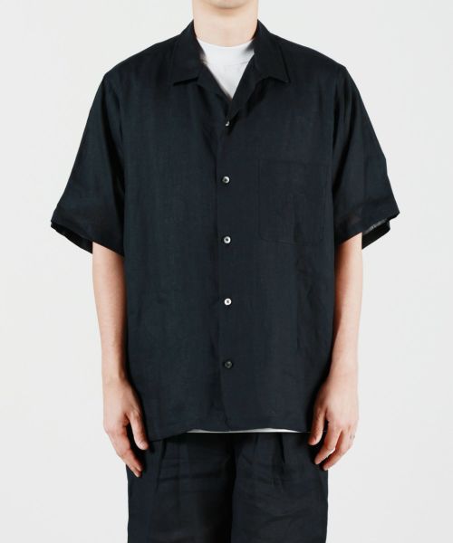 MARKAWARE ヘンプ 半袖シャツ (size/2) MARKAWARE(マーカウェア)】 HEMP SHIRTING NEW OPEN COLLAR S/S