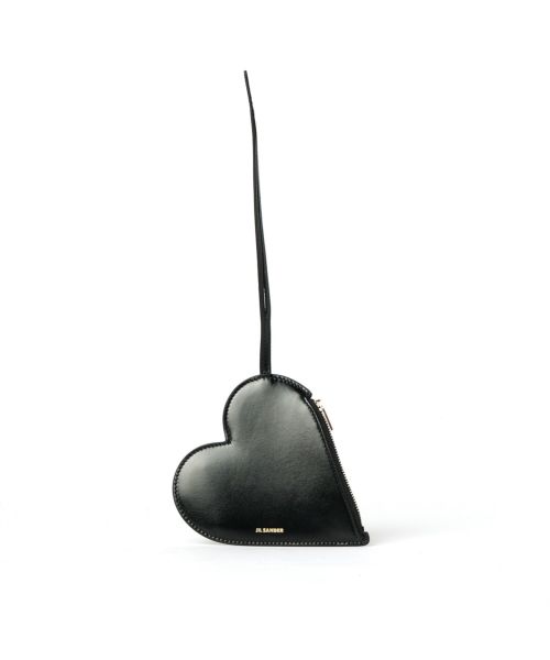 経典 JIL SANDER(ジルサンダー)】 ハートシェイプレザー エンボスロゴ バッグ