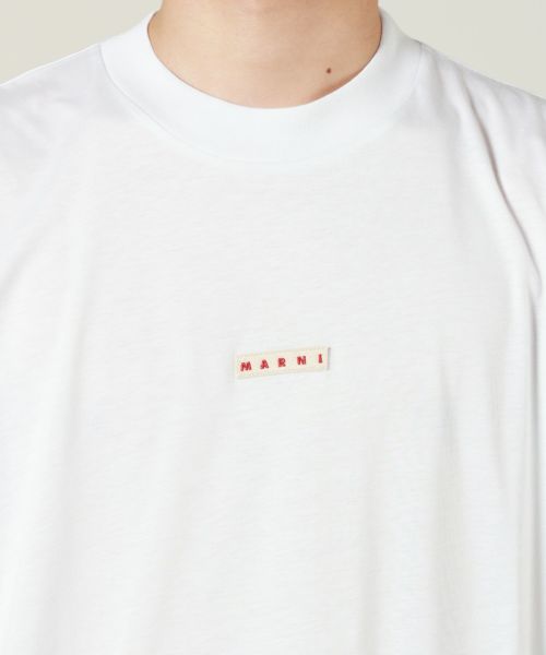 Marni ロゴパッチ ドロップショルダー Tシャツ MARNI(マルニ)】 ロゴパッチ ドロップショルダー Tシャツ