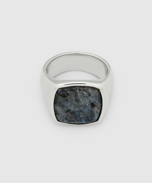 【TOM WOOD(トムウッド)】 Cushion Larvikite リング TOM WOOD（トムウッド）の「TOM WOOD cushion larvikite ring