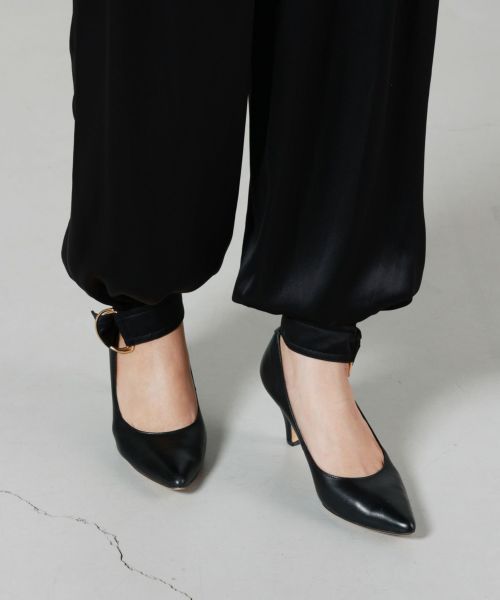 クロエ Chloe テーパード パンツ 34 ブラック リボン ボトムス シルク クロエ Chloe テーパードパンツ 34 ブラック リボン ボトムス