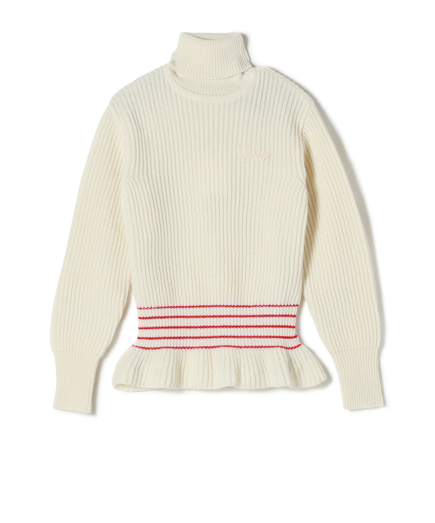 Chloe(クロエ)】 ウール&モヘアニット製オーバーサイズ ロゴ  