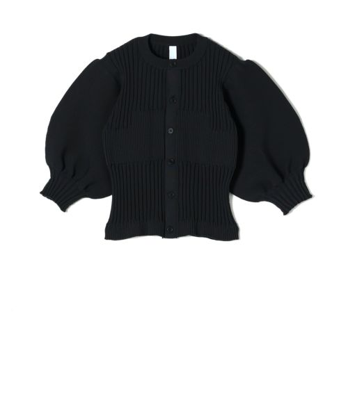 CFCL カーディガン CFCL(シーエフシーエル)】 FLUTED SHORT PUFF SLEEVE CARDIGAN