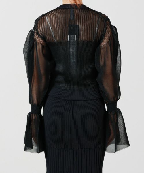 トップス CFCL FLUTED LUCENT MARIE SLEEVE CARDIGAN FLUTED LUCENT MARIE SLEEVE CARDIGAN