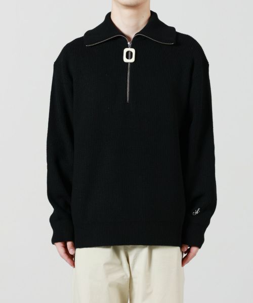 JW Anderson  ハーフジップ JW Anderson ハーフジップ セーター | ブラック | FARFETCH JP