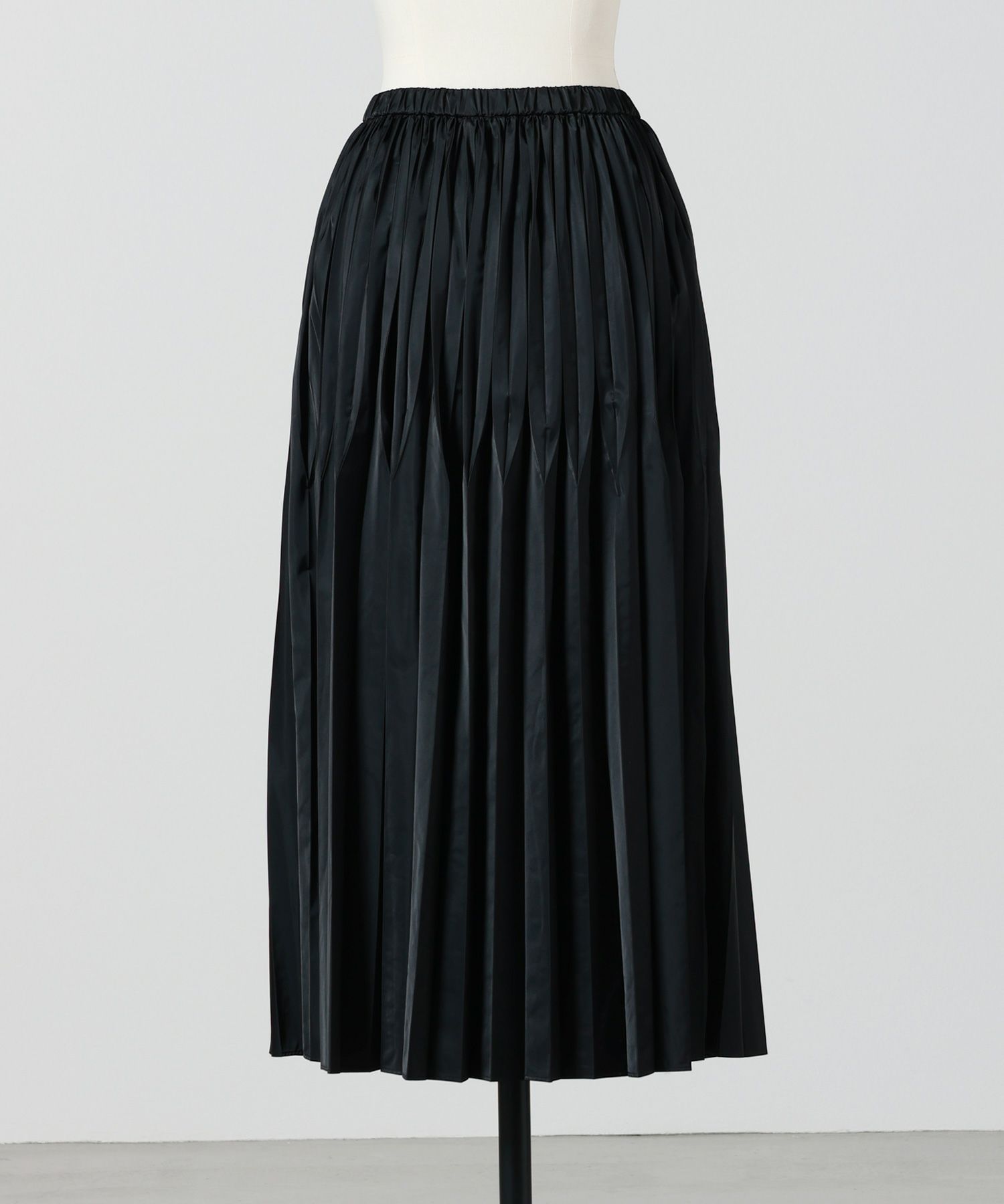 ENFOLD◉SQUARE-PLEATS SKIRT エンフォルド PLEATS-SKIRT グレイ  