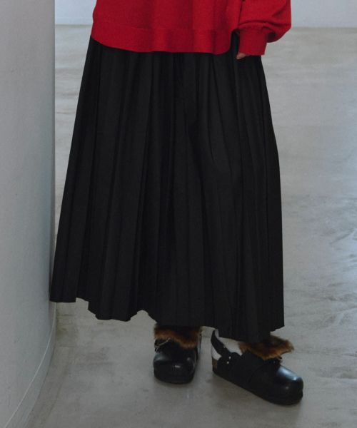 2024Collection　ENFOLD　デザインスカート 24SS】ENFOLD エンフォルド / PLEAT WAVE SKIRT / スカート