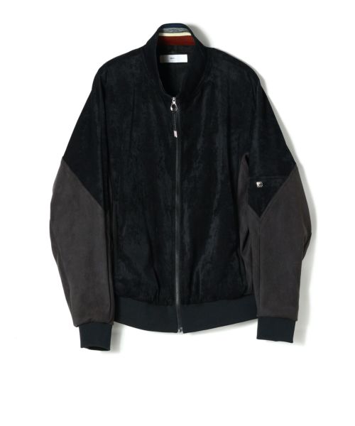 TOGA VIRILIS 黒 トラックジャケット　46 TOGA VIRILIS SS25 HALF ZIP TRACK JACKET / BLK - NUBIAN