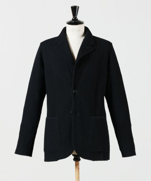 ラルディーニ　LARDINI シングル　ニットジャケット　ブラック　M ウール LARDINI (ラルディーニ) ウール シングル ニットジャケット