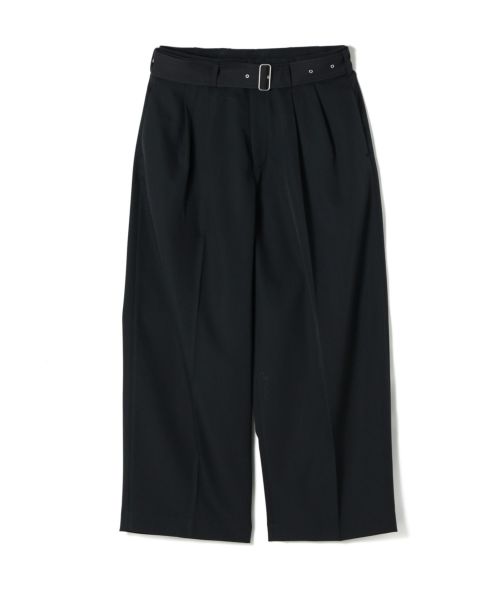 【新品未使用品】08sircus レイヤードパンツ 08sircus(08サーカス)】 Dobby cloth 2tuck belted wide pants