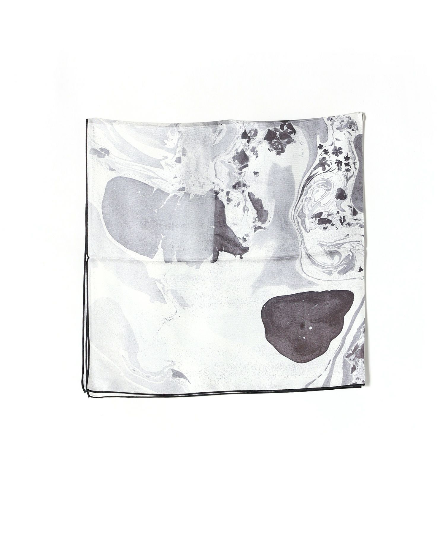 mame マメクロゴウチ シルク オーガンジー スカーフ 花柄 刺繍 限定