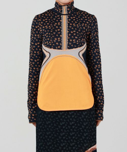 Mame Kurogouchi(マメ クロゴウチ)】Floral Jacquard High Neck