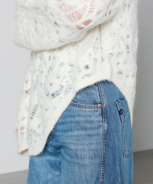 muller モヘアニット MOHAIR LACE FRILLED TOP｜muller of yoshiokubo(ミュラーオブ