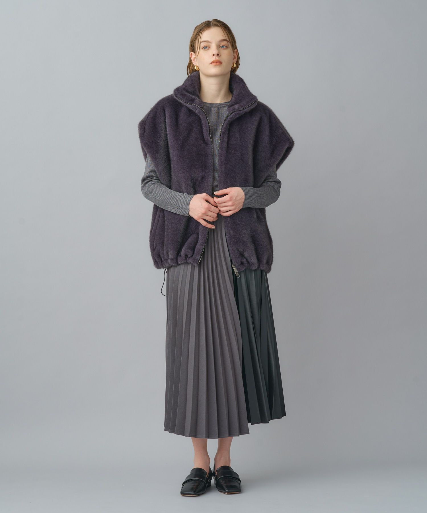 PARIGOT(パリゴ)】 ドローストリングファーベスト｜PARIGOT ONLINE