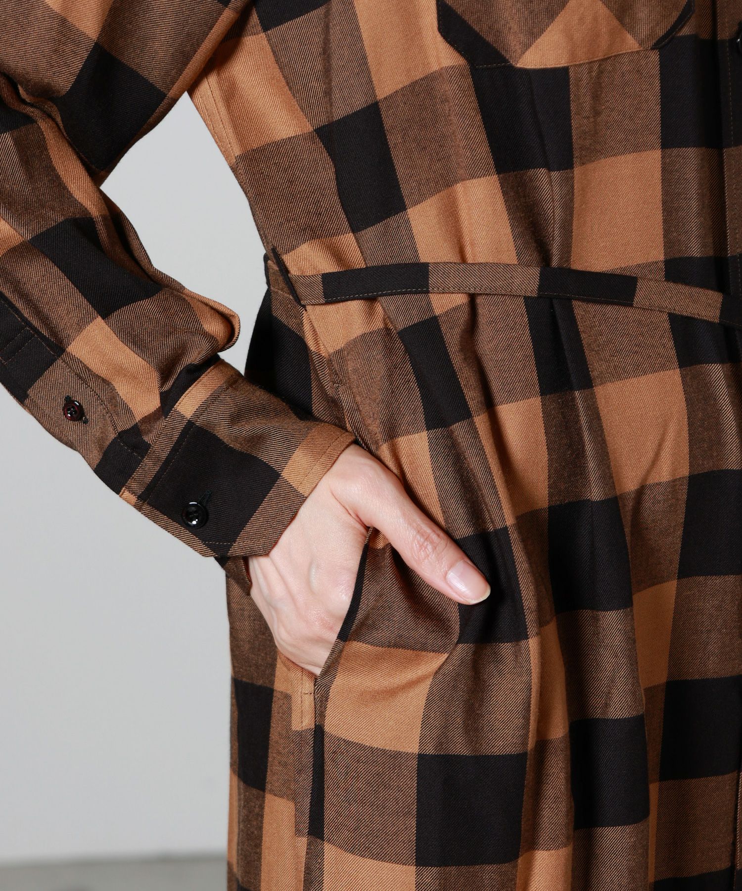 HYKE(ハイク)】 RAYON PLAID DRESS｜PARIGOT ONLINE（パリゴオンライン）