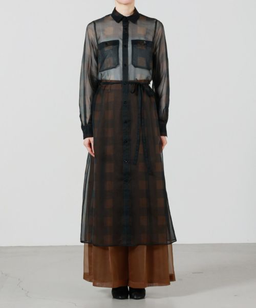 HYKE(ハイク)】 SHEER PLAID DRESS｜PARIGOT ONLINE（パリゴ