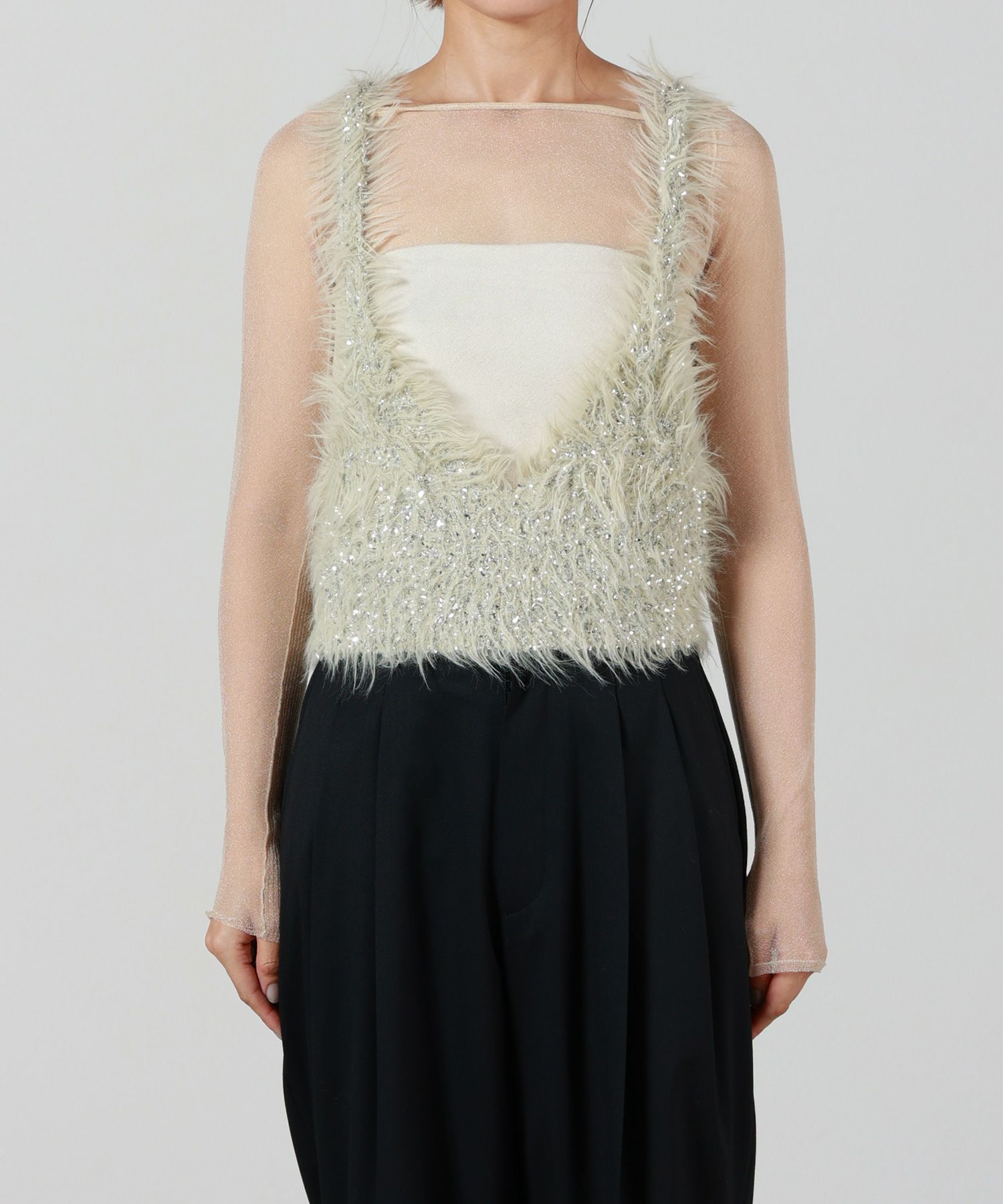 a ccordion LAḾE FILM FLUFFY CAMISOLE a ccordion LAḾE FILM FLUFFY CAMISOLE