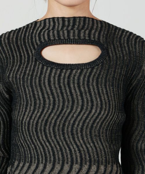 A CCORDION(アコーディオン)】 WAVY STRIPE PULLOVER｜PARIGOT