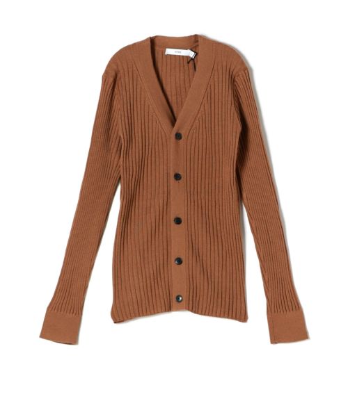 ハイク　hyke カーディガン RIBBED KNIT WOOL CARDIGAN-リブニットウールカーディガン-HYKE