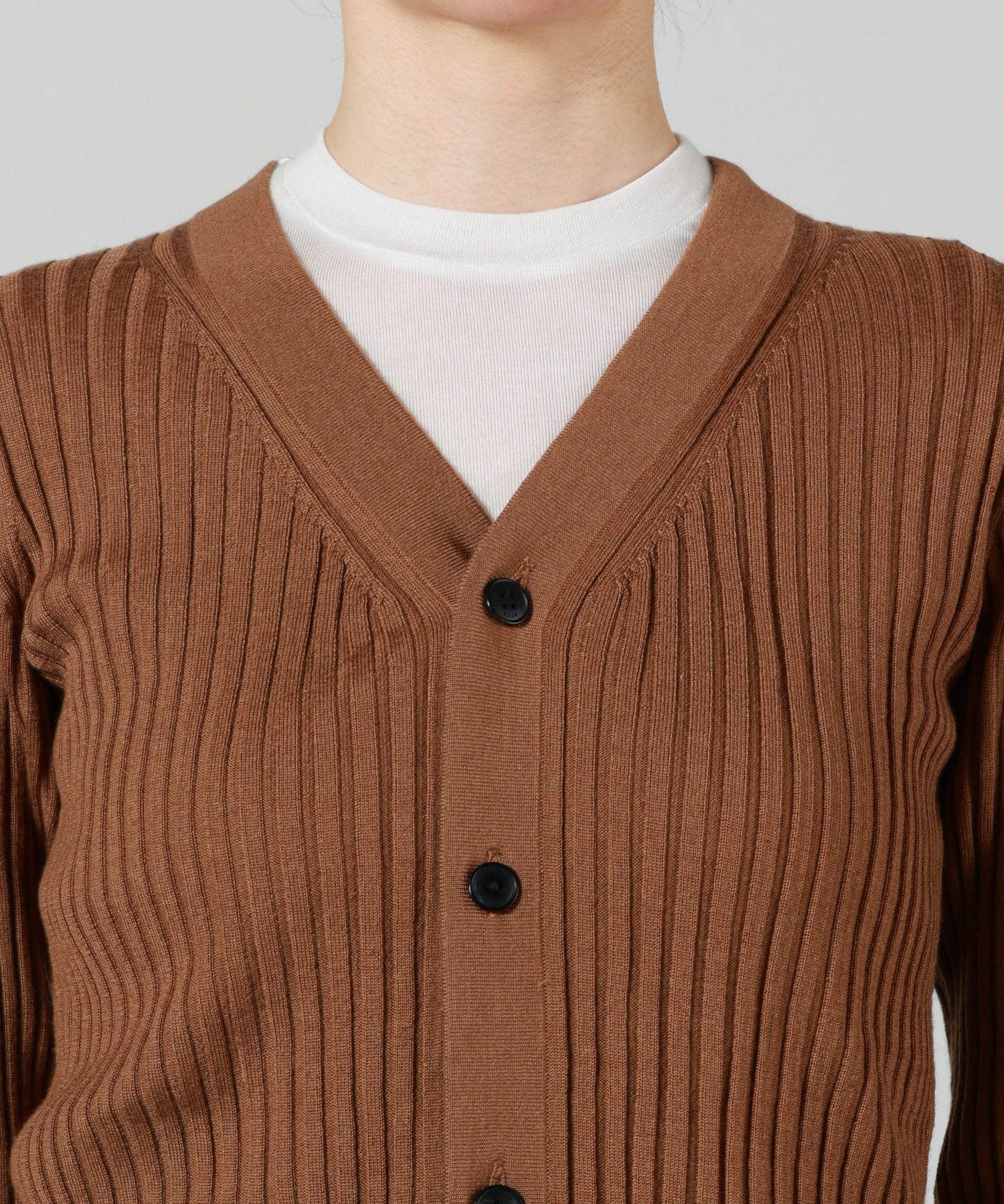 HYKE(ハイク)】 WIDE RIBBED CARDIGAN｜PARIGOT ONLINE（パリゴ