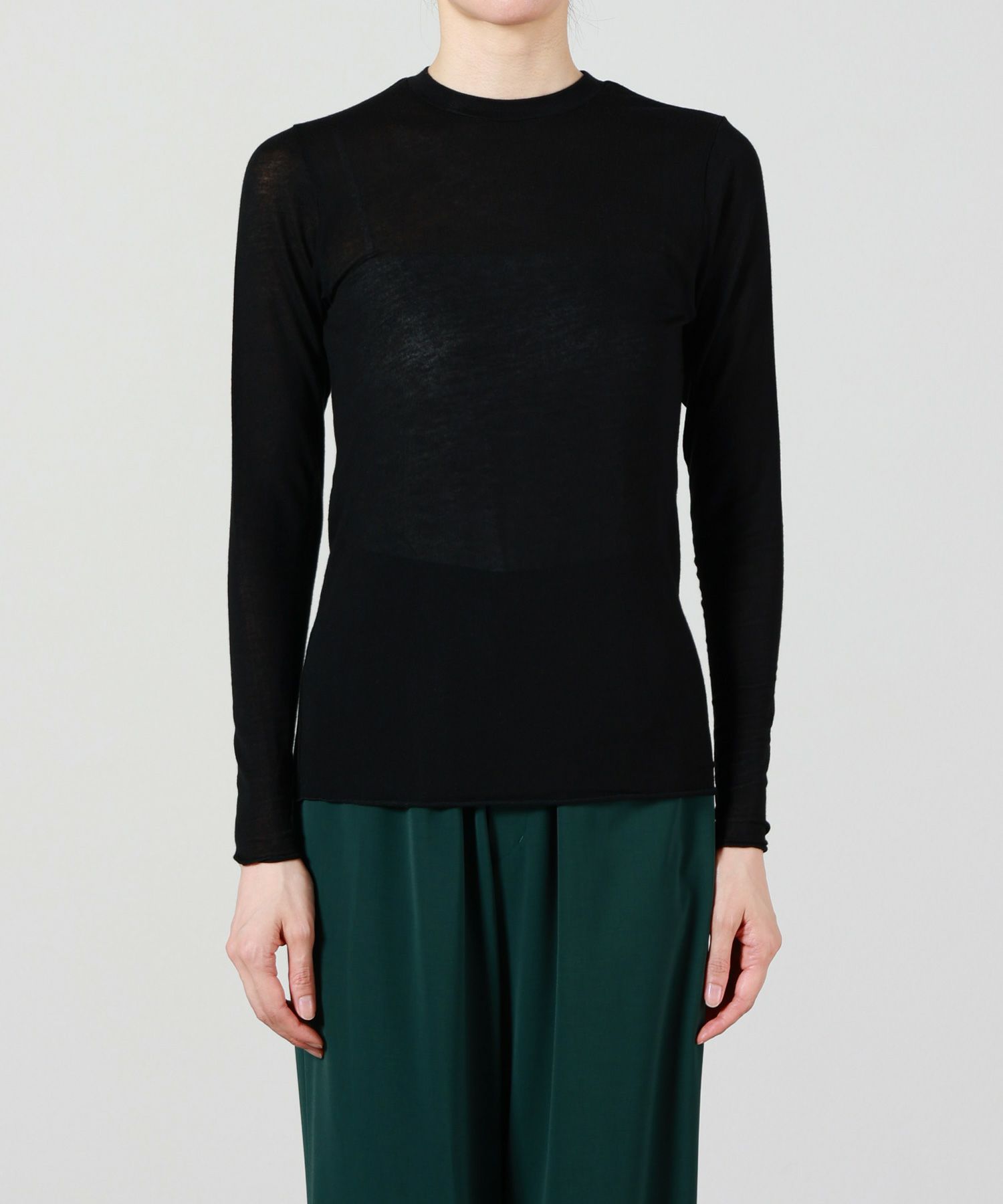 HYKE ブラック 長袖カットソー 01 HYKE - HYKE(ハイク) 長袖カットソー サイズ1 S レディース - ダーク