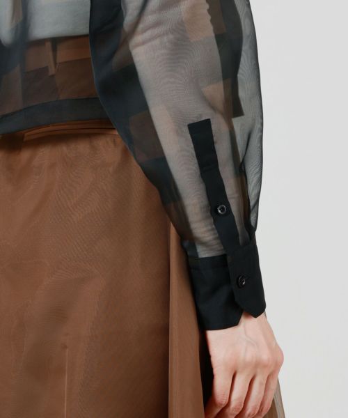 HYKE(ハイク)】 SHEER PLAID SHIRT｜PARIGOT ONLINE（パリゴ