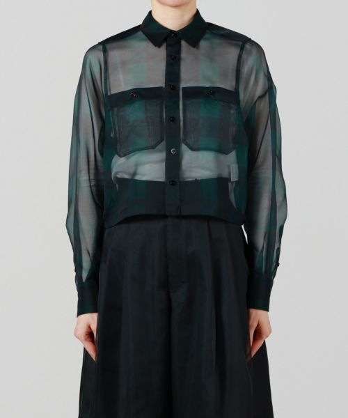 HYKE(ハイク)】 SHEER PLAID SHIRT｜PARIGOT ONLINE（パリゴ