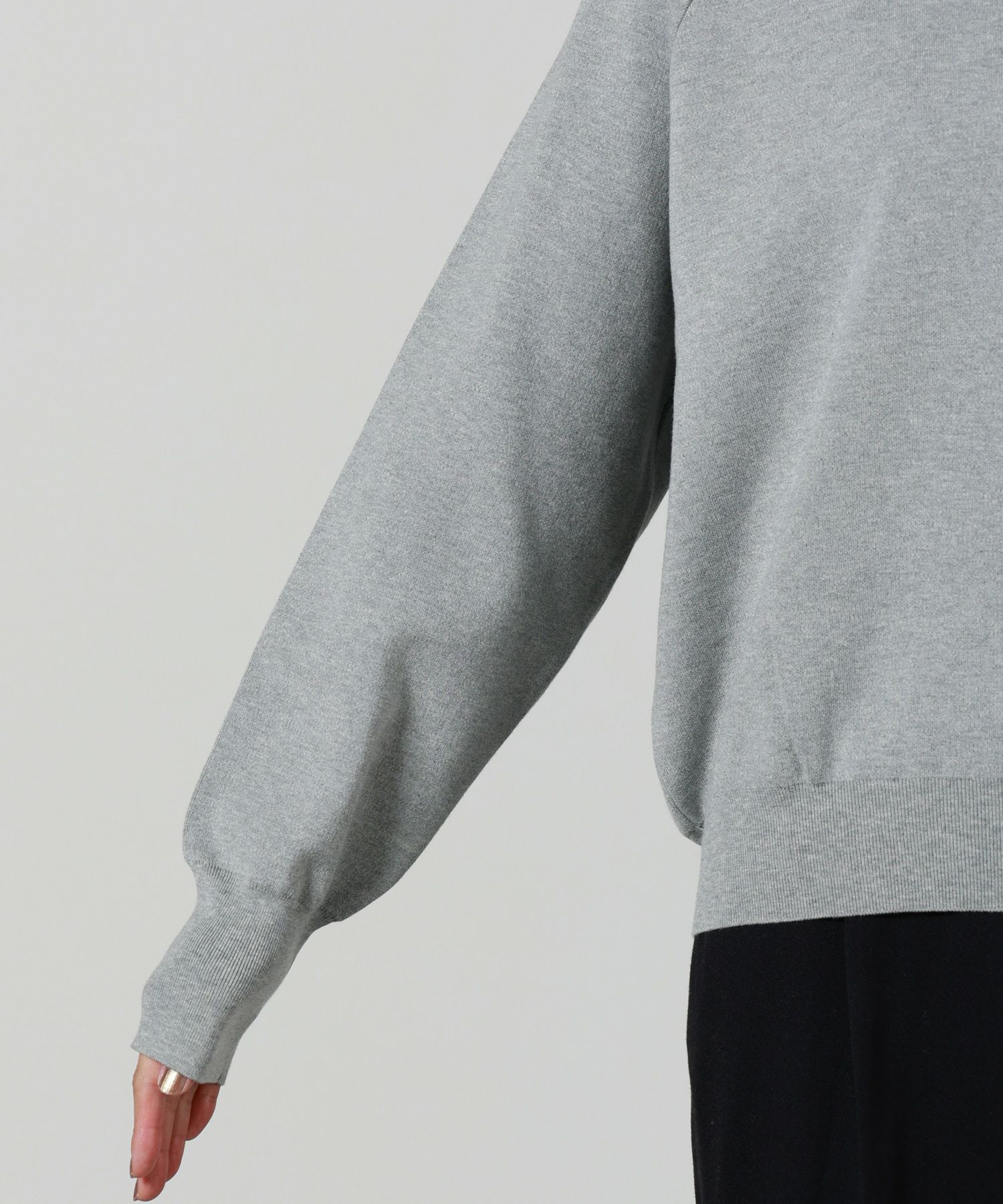ATON(エイトン)】 ORGANIC SMOOTH HALF ZIP SWEATER｜PARIGOT ONLINE