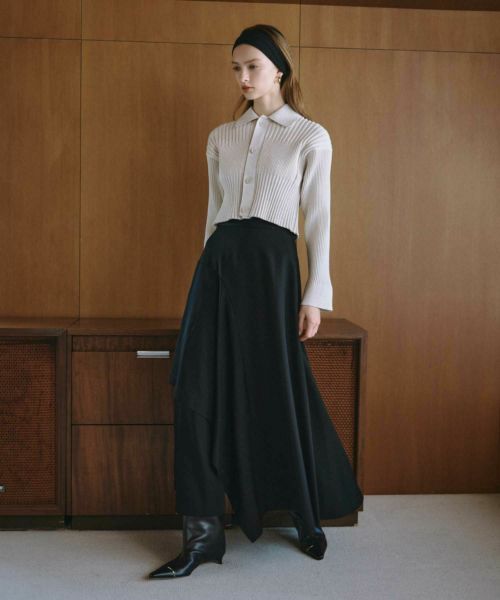 CFCL(シーエフシーエル)】 PARIGOT別注 FLUTED GLITTER CROPPED SHIRT