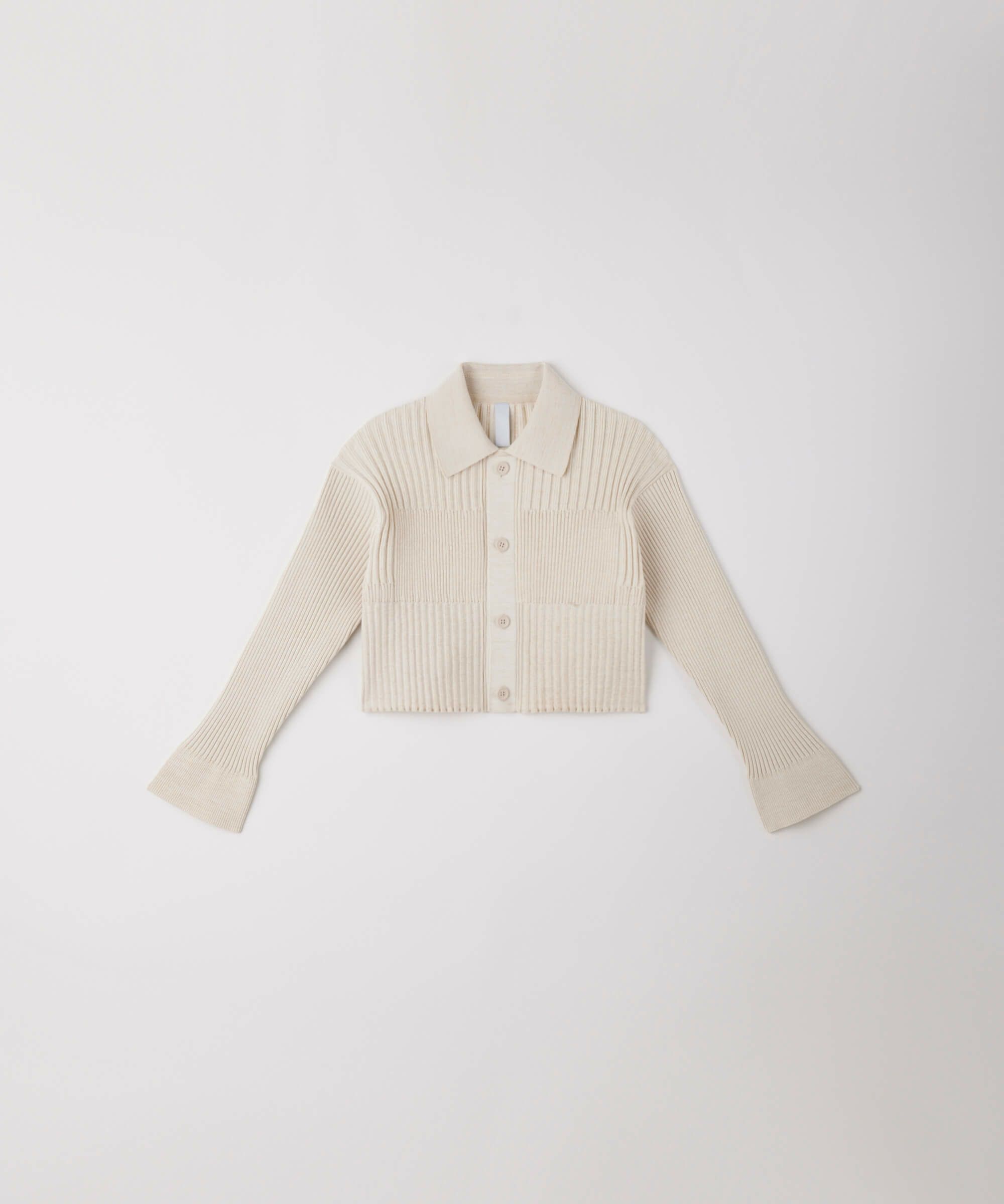 CFCL(シーエフシーエル)】 PARIGOT別注 FLUTED GLITTER CROPPED SHIRT