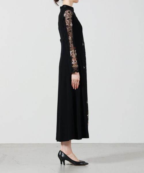 akさま murral ドレス Everlasting embroidery lace dress (Black)