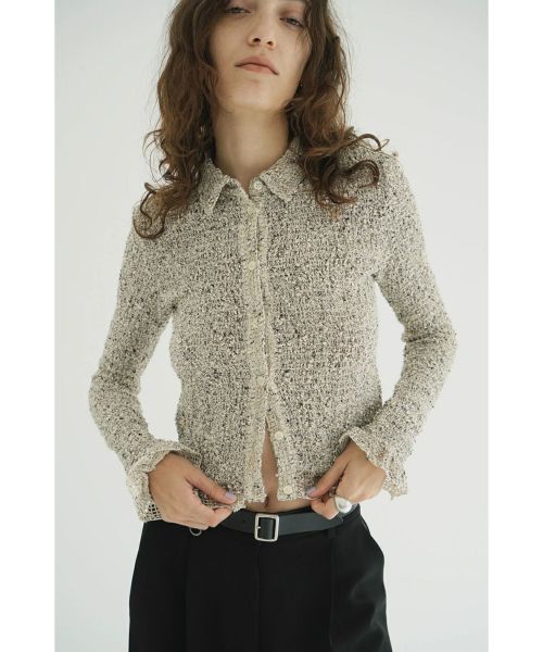 CLANE SHIRRING DESIGN BLOUSE ミックス CLANE - CLANE SHIRRING DESIGN BLOUSE ミックスの通販 by