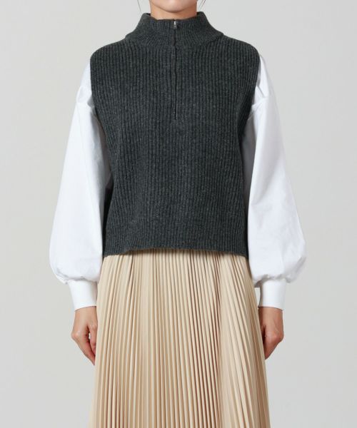 HYKE(ハイク)】 RIBBED KNIT WOOL VEST｜PARIGOT ONLINE（パリゴ