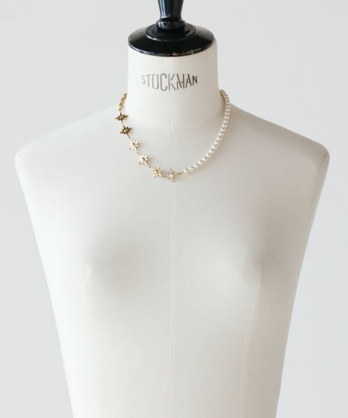 ADER.bijoux(アデル ビジュー)】 STAR pearl shortnecklace