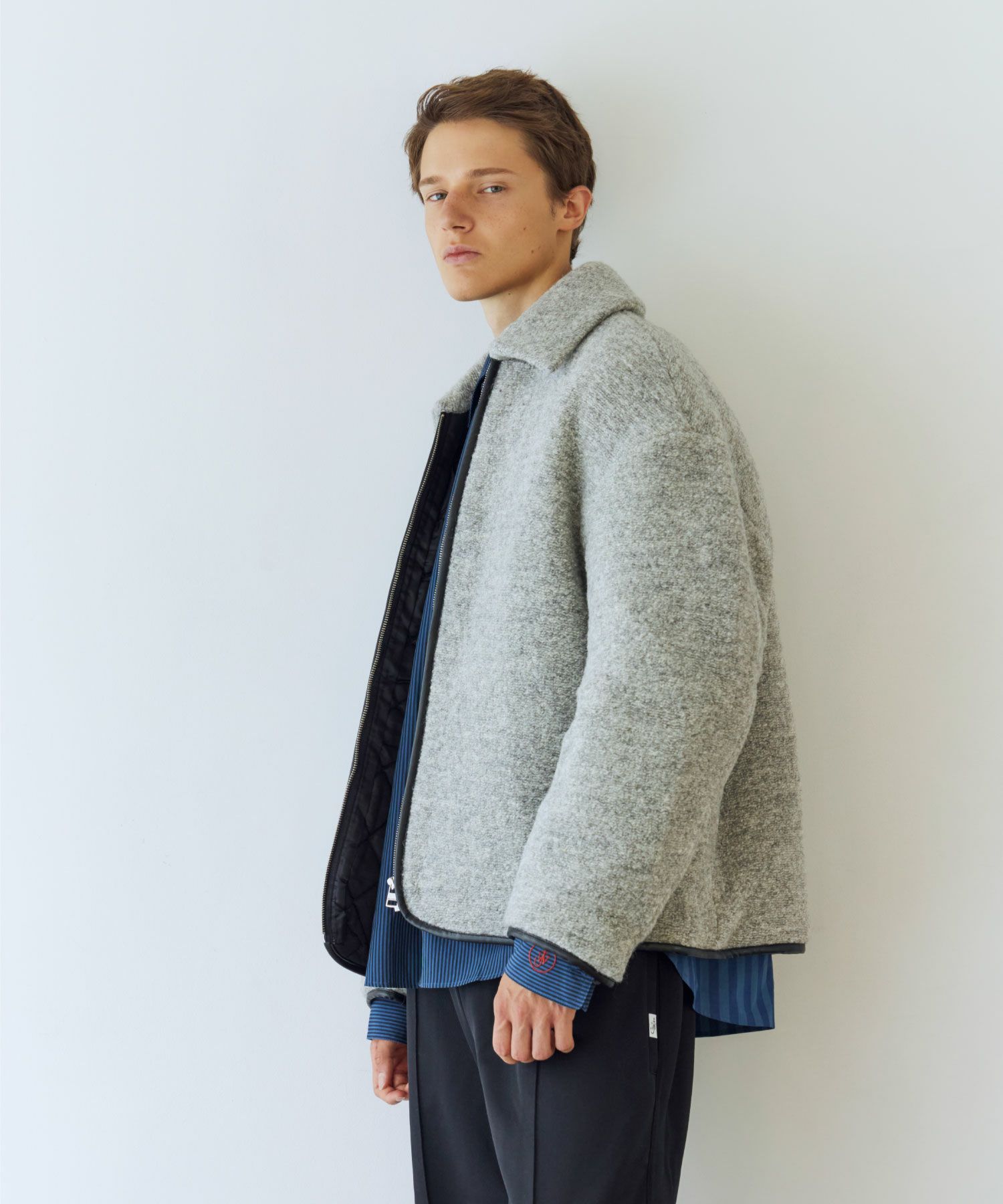 JW Anderson(ジェイダブリューアンダーソン)】 ウールメランジブルゾン 