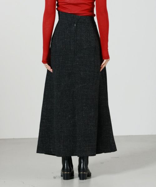 PHOTOCOPIEU(フォトコピュー)】 CAPRICE CURVED WAIST MAXI SKIRT