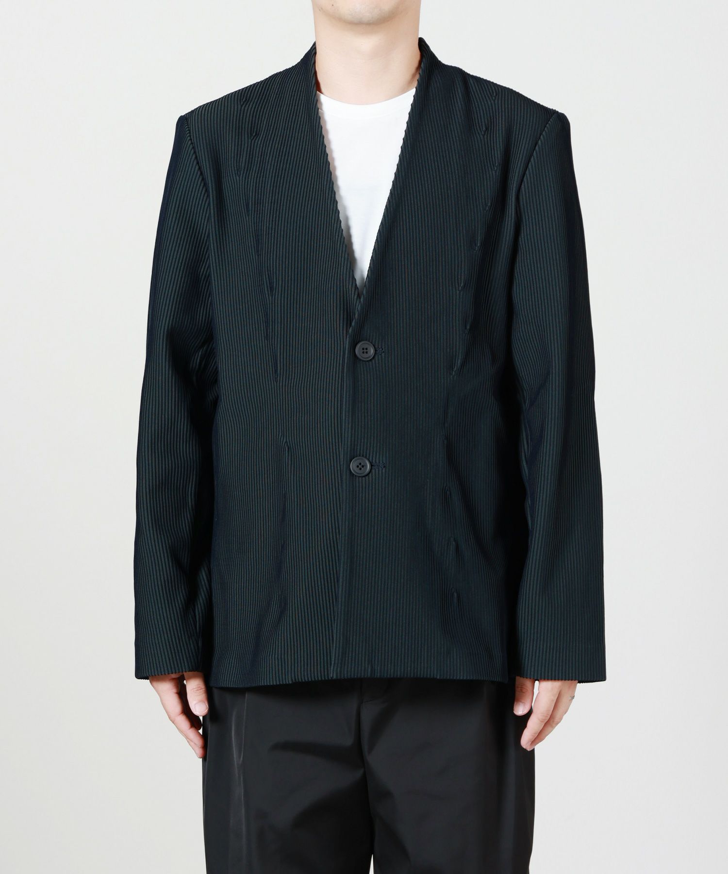 CFCL(シーエフシーエル)】 SOFT HYPHA COLLARLESS TAILORED JACKET