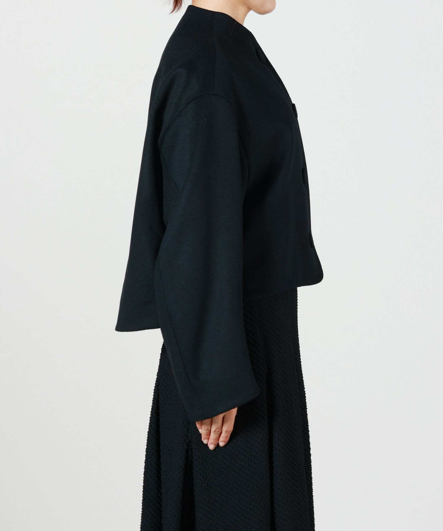 【最終値下げ】mame kurogouchi ウールメルトンショートコート Mame Kurogouchi マメ クロゴウチ Wool Melton Short Cort MM25FW-CO053