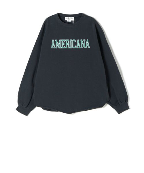 【AMERICANA/アメリカーナ】ヘンリー ロングスリーブ Tシャツ AMERICANA(アメリカーナ)】 リバースウィーブロングスリーブT