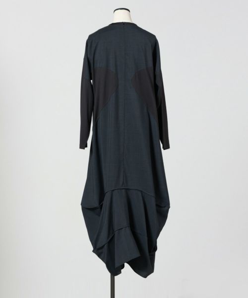 ENFOLD ドッキングドレス ENFOLD(エンフォルド)】 SILHOUETTE DOCKING DRESS｜PARIGOT