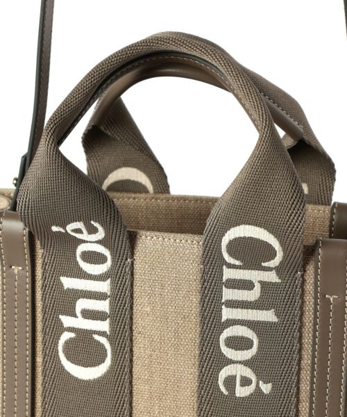 Chloe(クロエ)】 リネン製WOODYスモールトートバッグ｜PARIGOT
