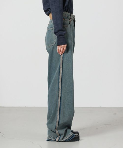 MM6 Maison Margiela メゾンマルジェラ ワイドレッグデニム MM6 MAISON MARGIELA｜WIDE DENIM｜BLUE｜2024秋冬｜正規 通販 S