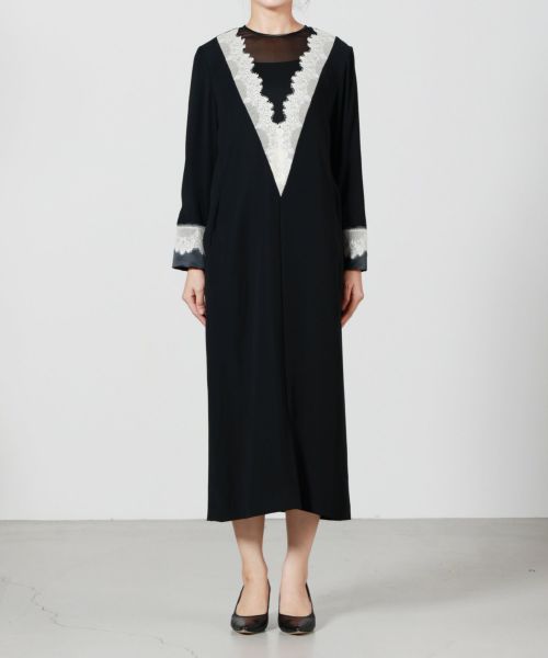 LOKITHO(ロキト)】 LACED V NECK TUNIC DRESS｜PARIGOT ONLINE