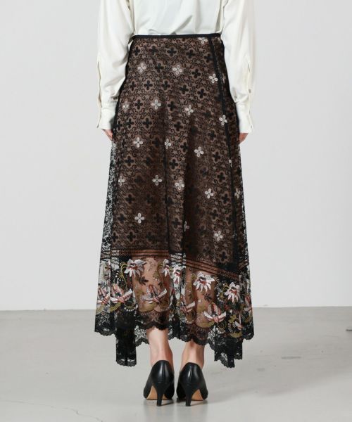 スカート MURRAL Everlasting embroidery lace skirt Everlasting embroidery lace skirt(1 BLACK): MURRAL: WOMENS