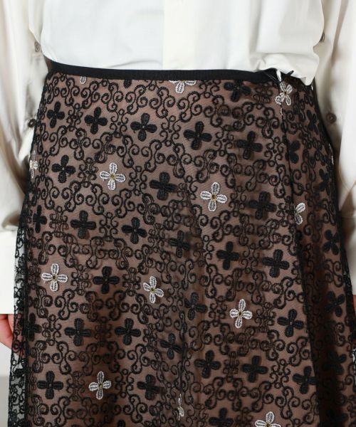 MURRAL(ミューラル)】 Everlasting embroidery lace skirt