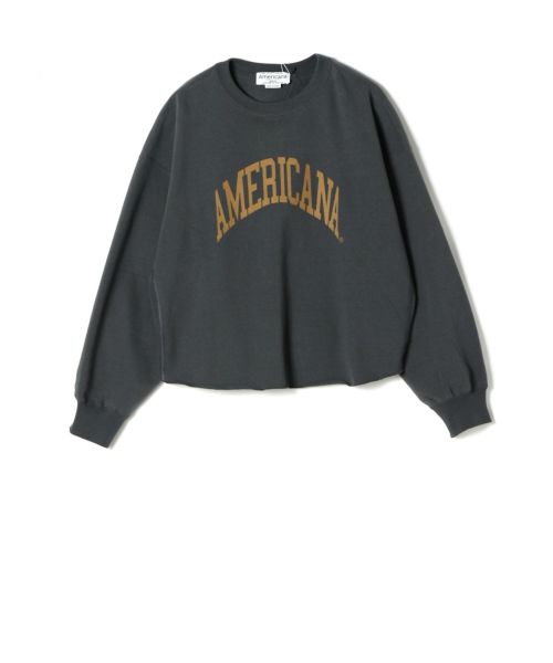 AMERICANA(アメリカーナ)】 クロップドカットオフスウェット