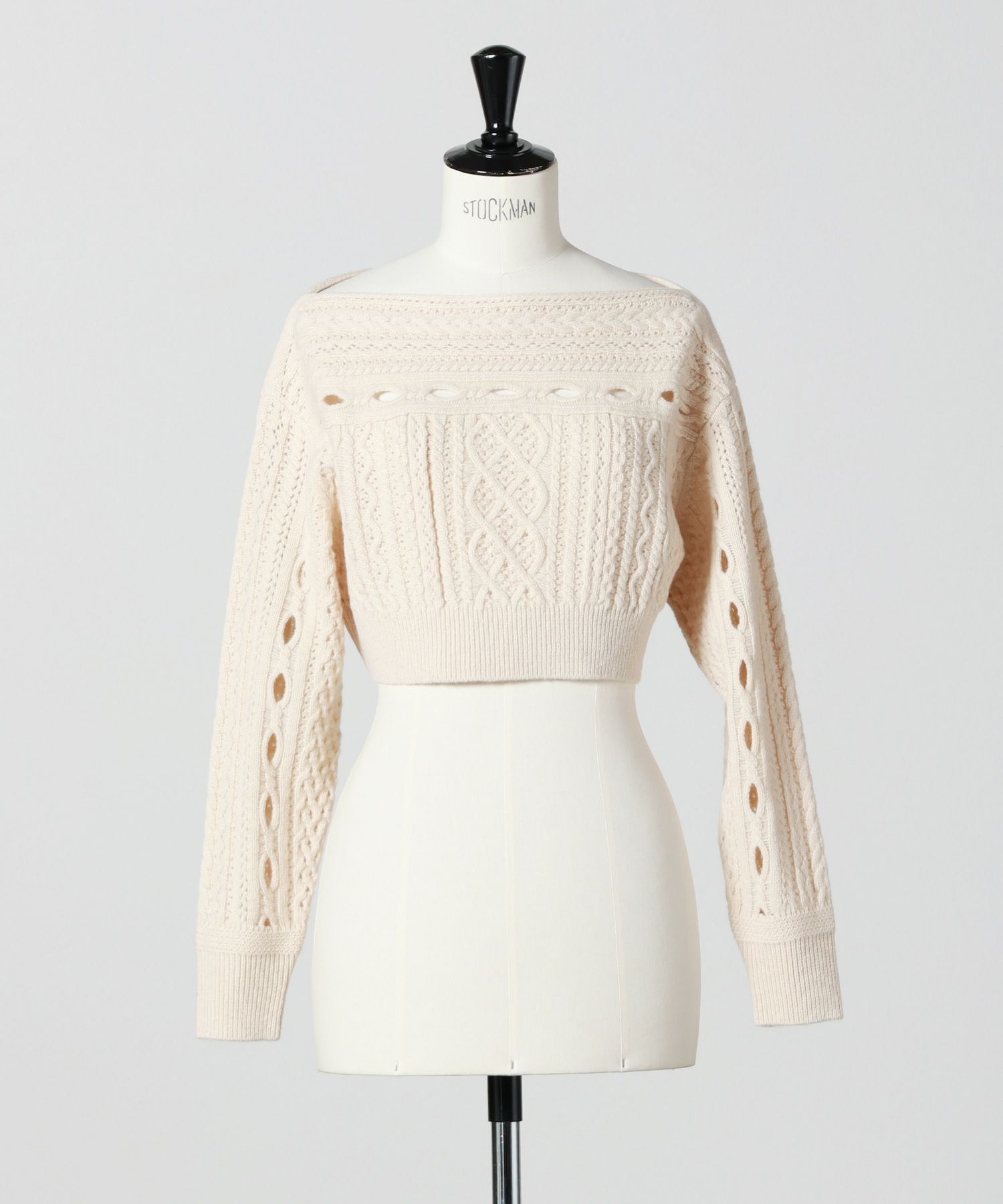 FETICO　CABLE KNIT SHORT JUMPER/黒36 CABLE KNIT SHORT JUMPER – FETICO Official Online Shop