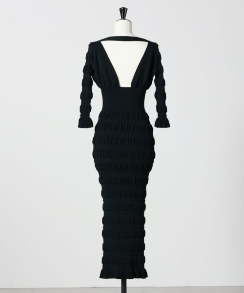 FETICO(フェティコ)】 STRIPE KNIT LONG DRESS｜PARIGOT ONLINE