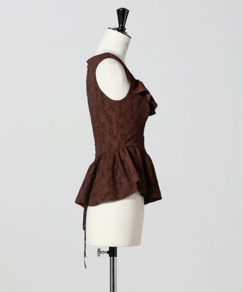 FETICO(フェティコ)】 FLORAL JACQUARD BUSTIER TOP｜PARIGOT ONLINE