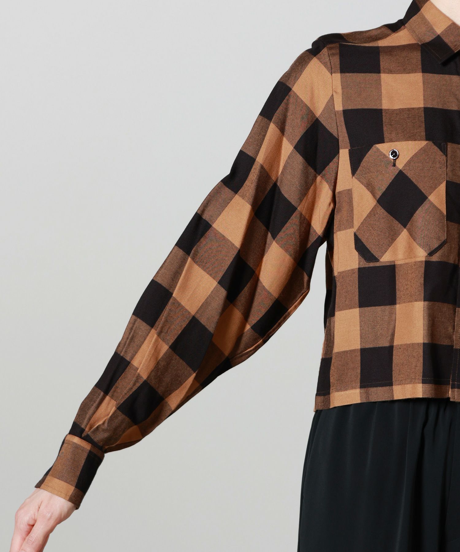 HYKE(ハイク)】 RAYON PLAID SHIRT｜PARIGOT ONLINE（パリゴオンライン）